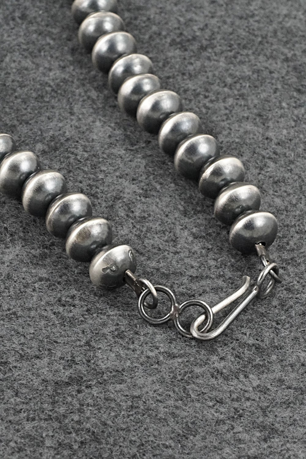 Sterling Silver Navajo Pearl Squash Blossom Necklace - Presley Haley