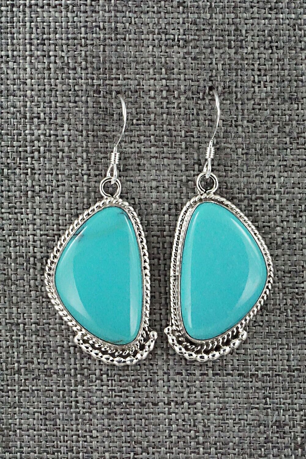 Turquoise & Sterling Silver Earrings - Verley Betone