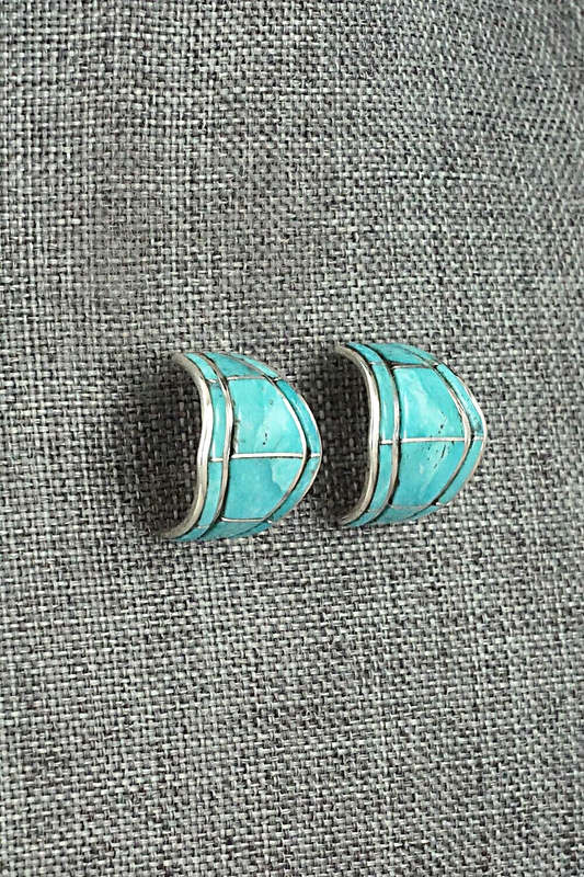 Turquoise & Sterling Silver Earrings - Andrew Enrico