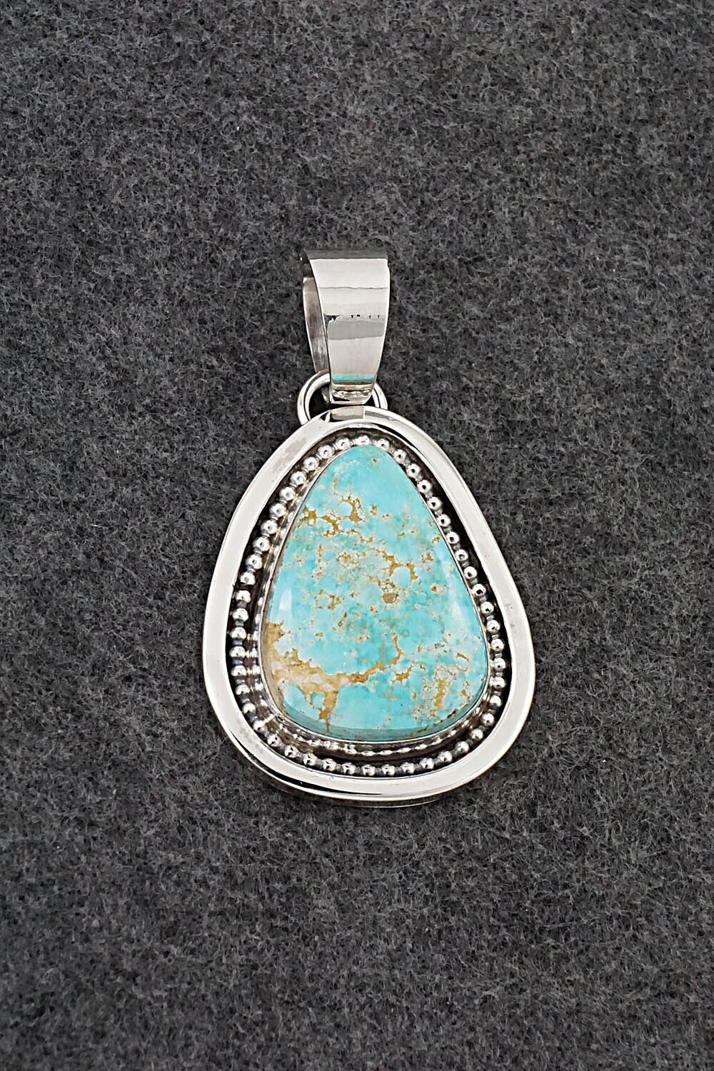 Turquoise & Sterling Silver Pendant - Joelias Draper