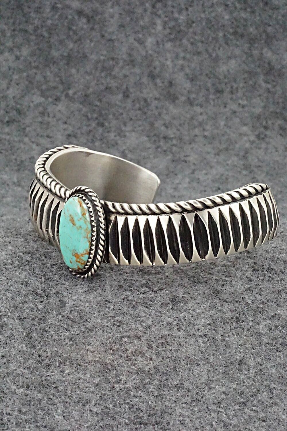 Turquoise & Sterling Silver Bracelet - Leander Tahe