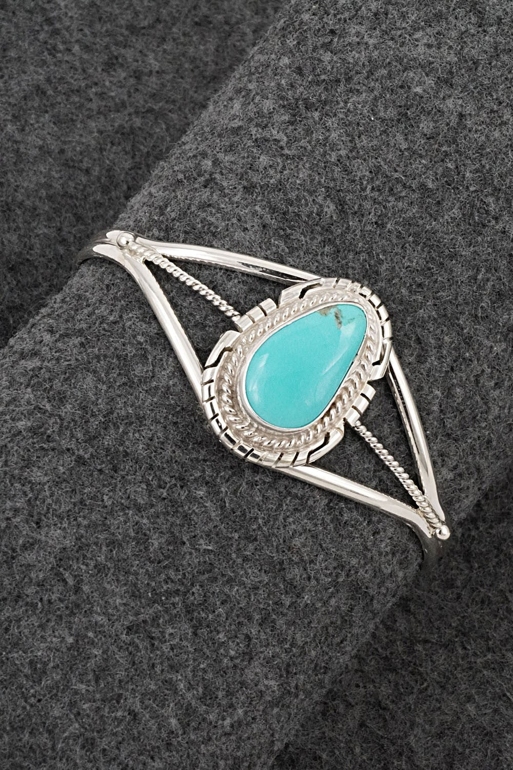 Turquoise & Sterling Silver Bracelet - Peggy Skeets