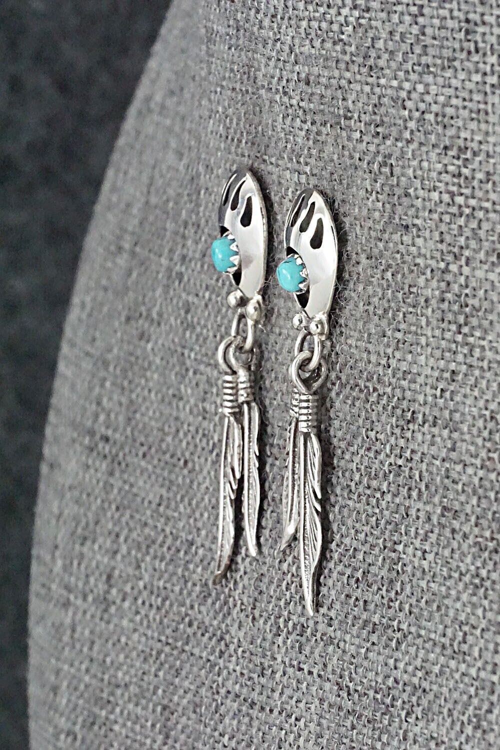 Turquoise & Sterling Silver Earrings - Annie Spencer