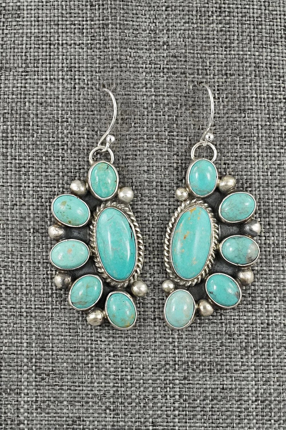 Turquoise & Sterling Silver Earrings - Kathleen Livingston