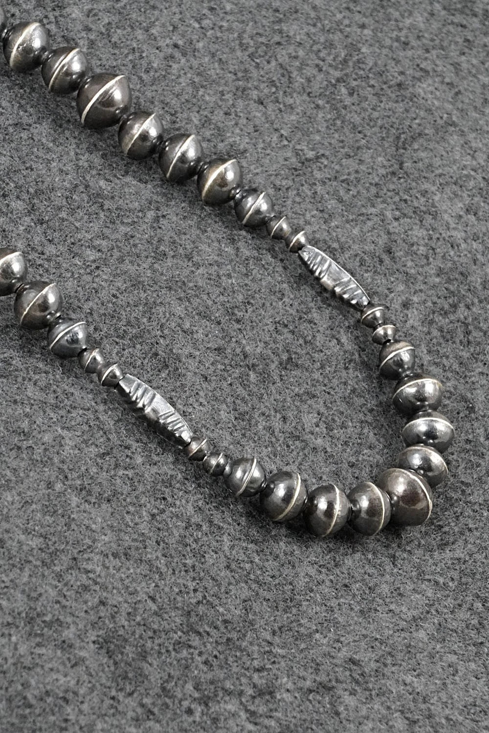 Sterling Silver Navajo Pearl Necklace 20" - Vintage