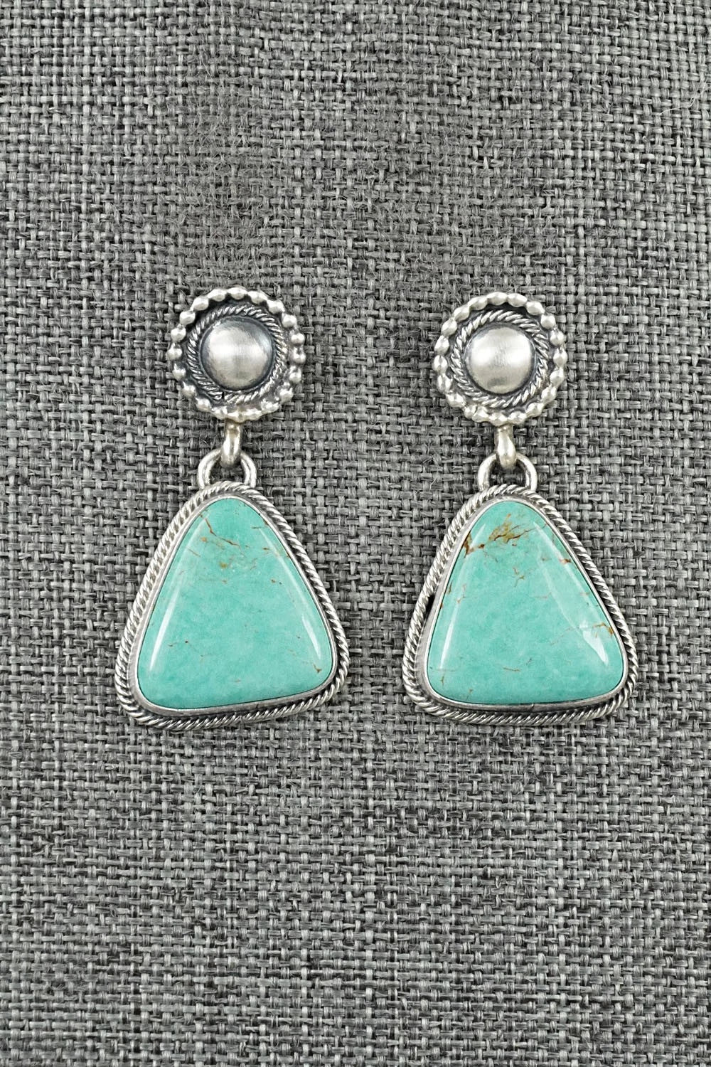 Turquoise & Sterling Silver Earrings - Darrin Livingston