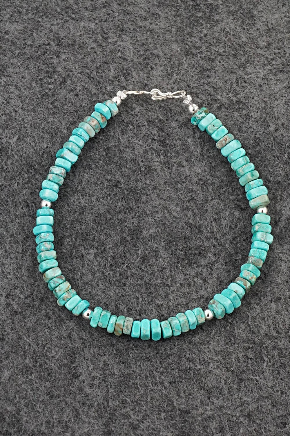 Turquoise & Sterling Silver Bracelet - Doreen Jake