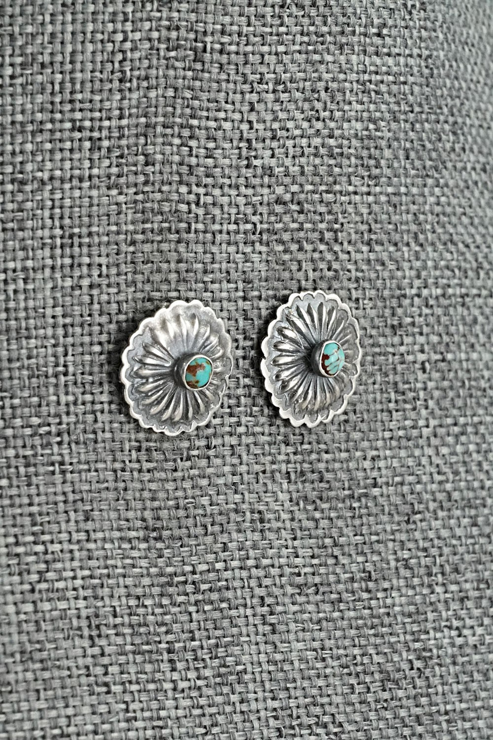 Turquoise & Sterling Silver Earrings - Terry Charlie