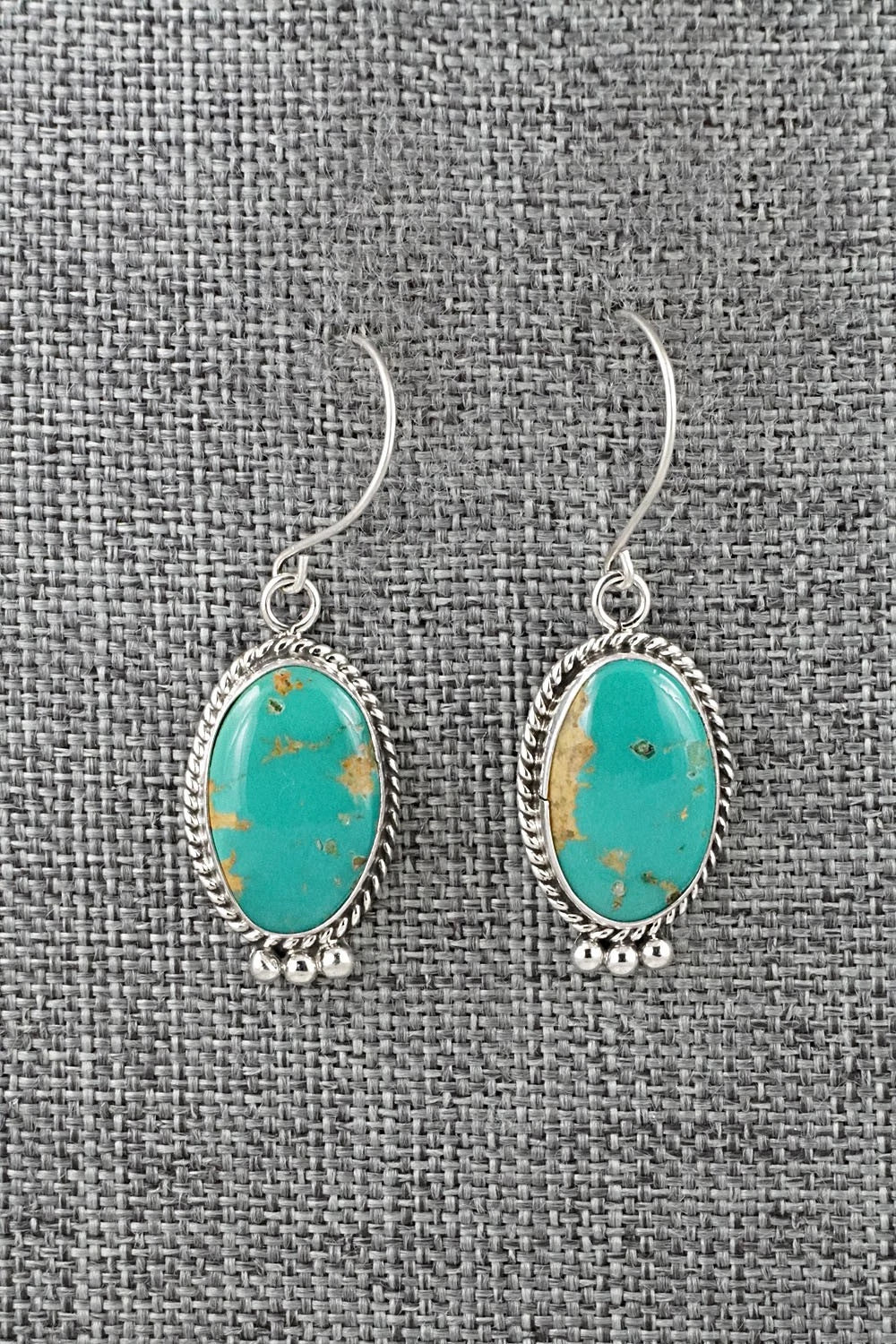 Turquoise & Sterling Silver Earrings - Rosemary Saunders