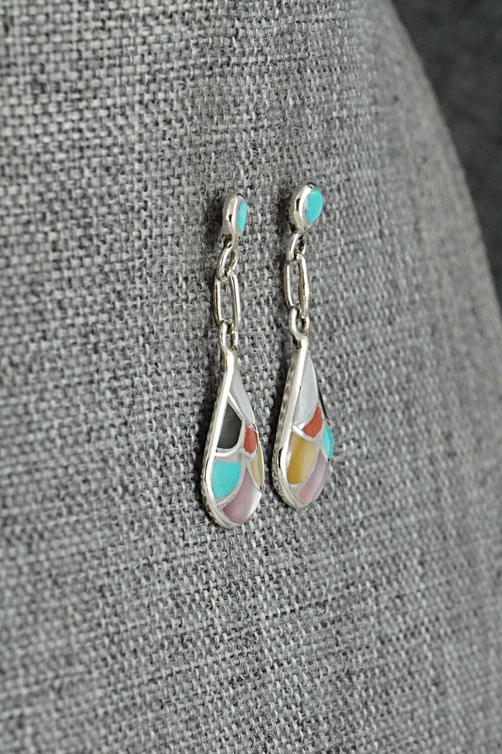 Multi-Stone & Sterling Silver Earrings - Orena Leekya