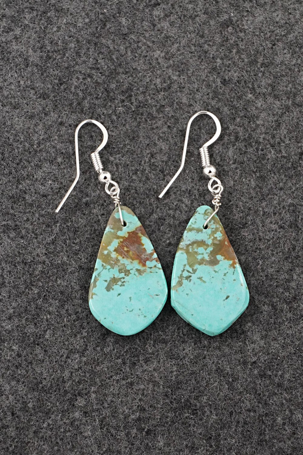 Turquoise & Sterling Silver Earrings - Louise Pete