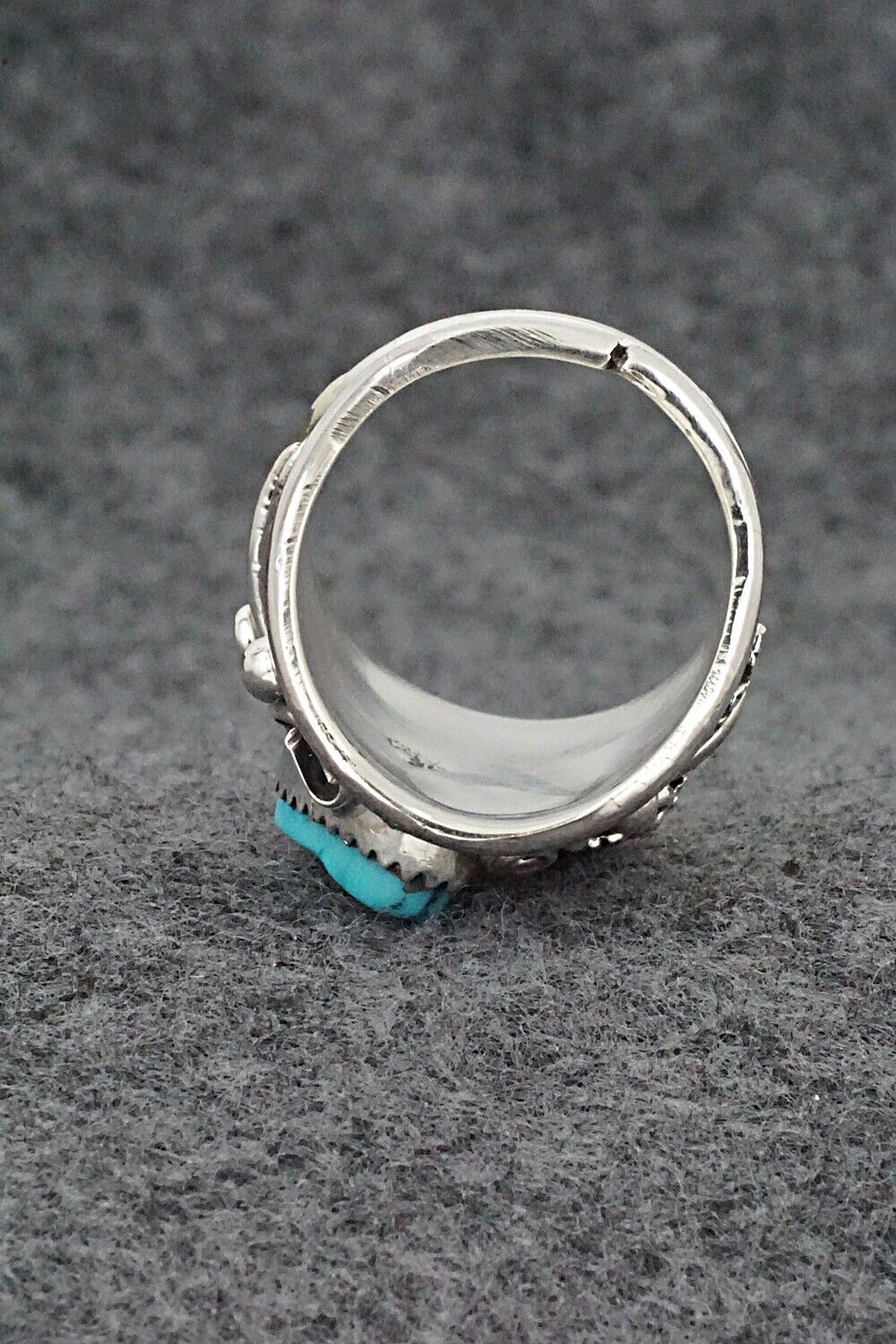 Turquoise & Sterling Silver Ring - Jeannette Saunders - Size 10