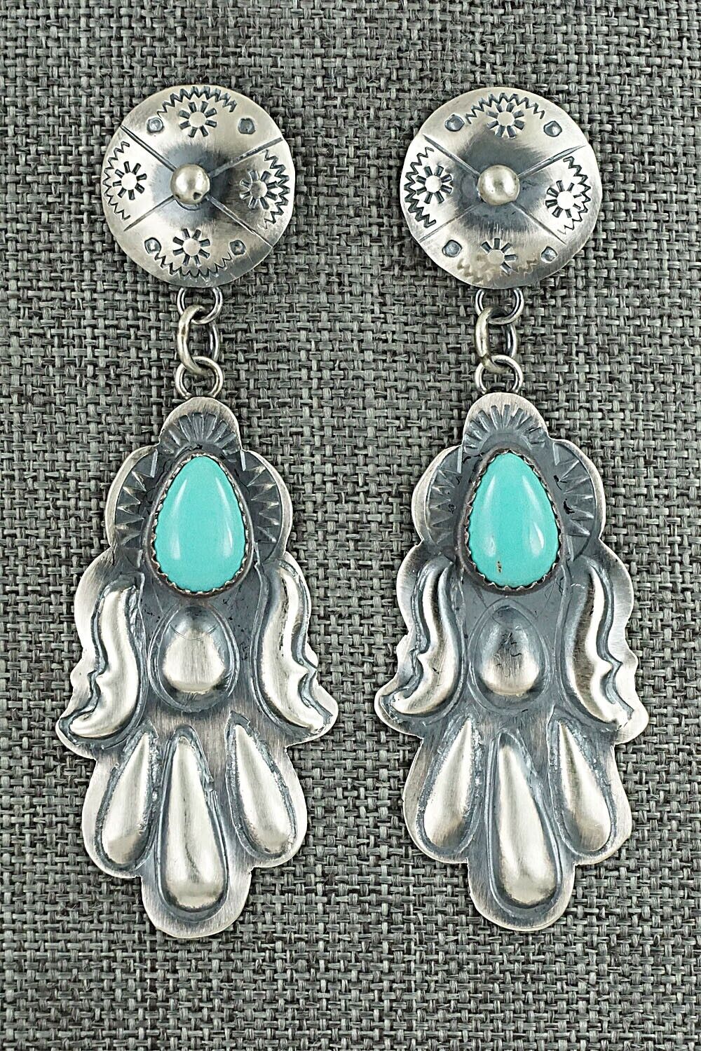 Turquoise & Sterling Silver Earrings - Gabrielle Yazzie