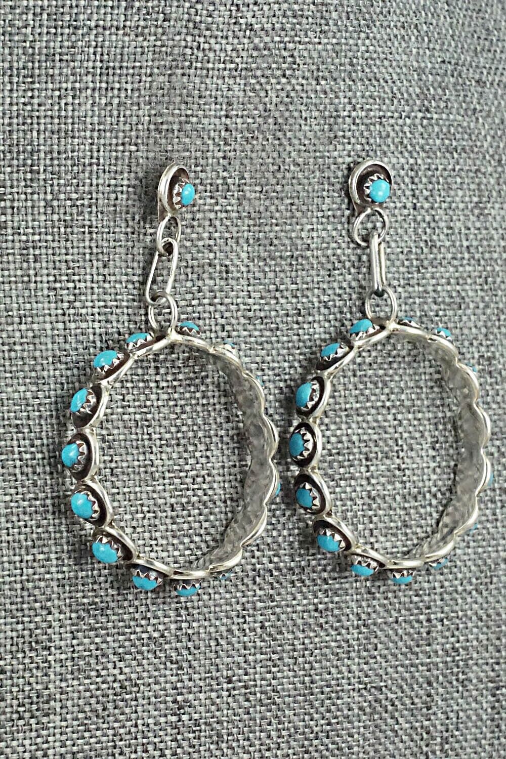 Turquoise & Sterling Silver Earrings - Florenda Lonasee