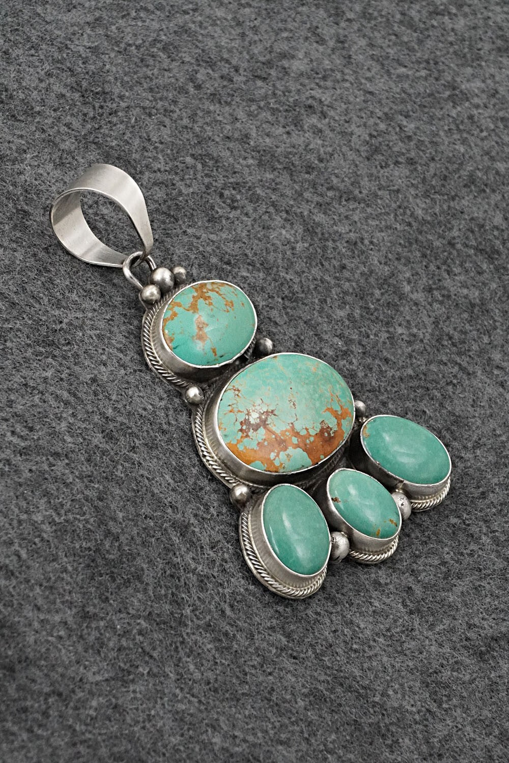 Turquoise & Sterling Silver Pendant - Kathleen Chavez