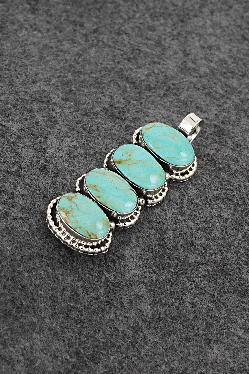 Turquoise & Sterling Silver Pendant - Marie Bahe