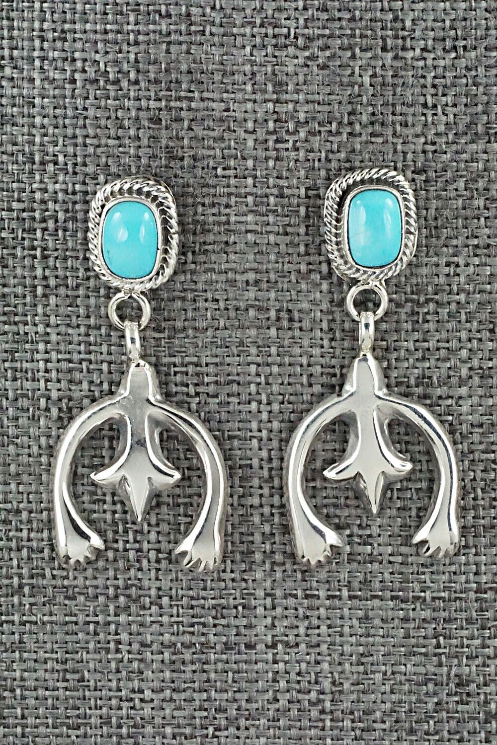 Turquoise & Sterling Silver Earrings - Verley Betone