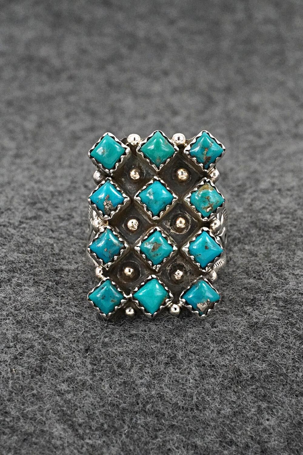 Turquoise & Sterling Silver Ring - Verley Betone - Size 7.5