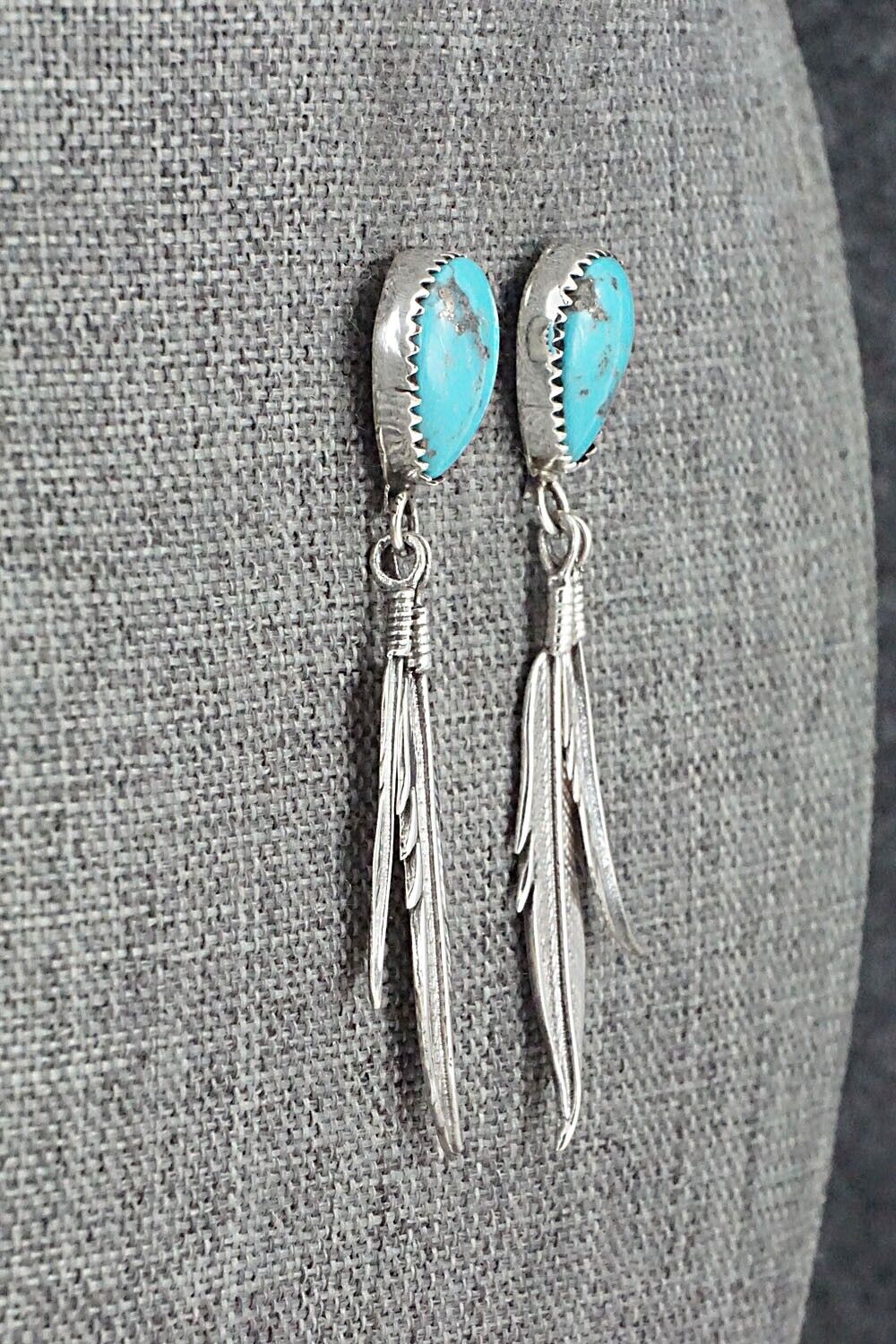 Turquoise & Sterling Silver Earrings - Letricia Largo