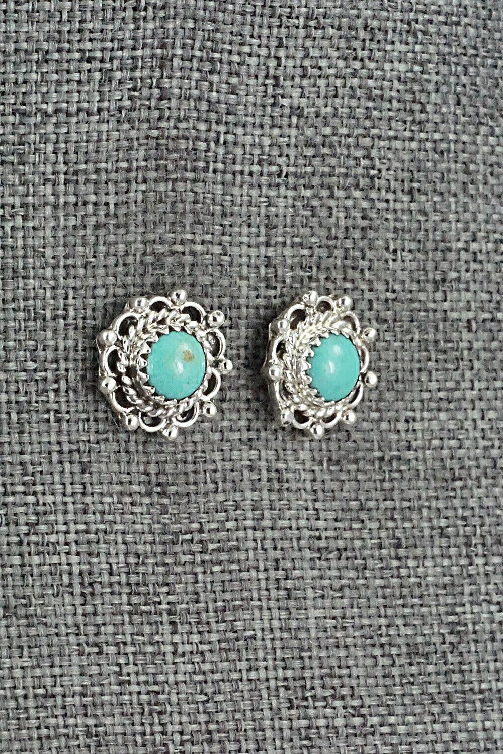 Turquoise & Sterling Silver Earrings - Harris Largo