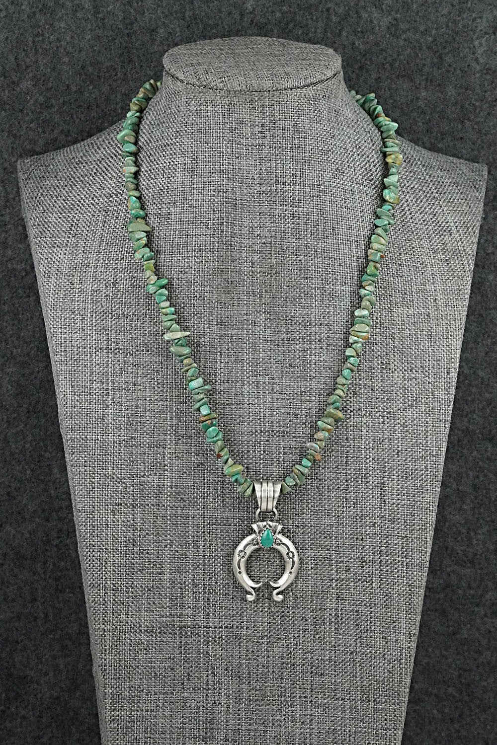 Turquoise & Sterling Silver Necklace 18" - Louise Joe