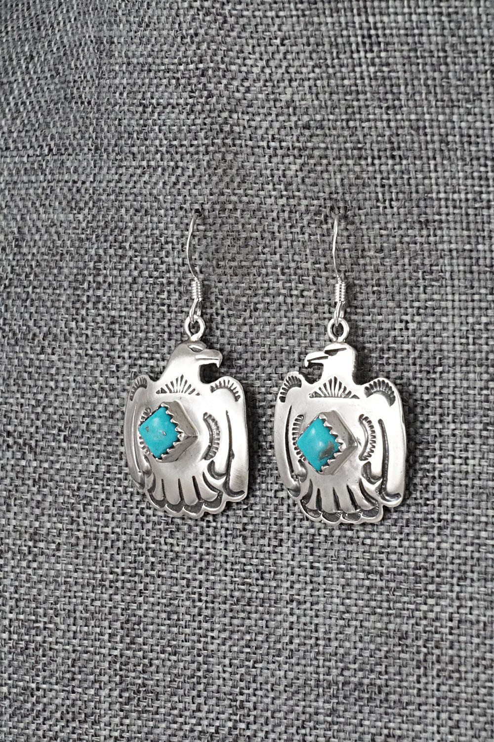 Turquoise & Sterling Silver Earrings - Verley Betone