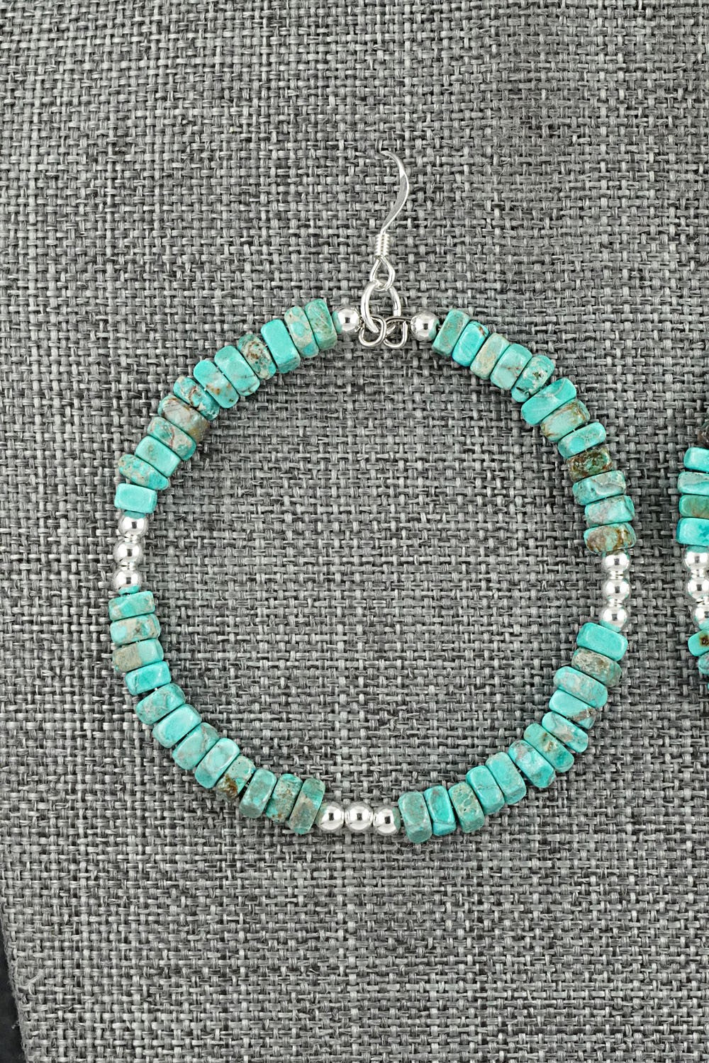 Turquoise & Sterling Silver Earrings - Doreen Jake