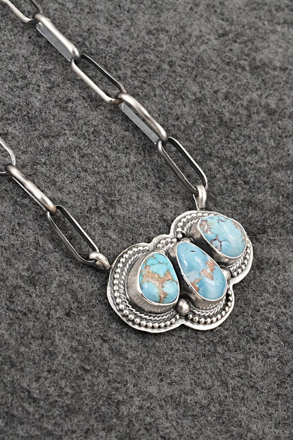 Turquoise & Sterling Silver Necklace - Darrin Livingston