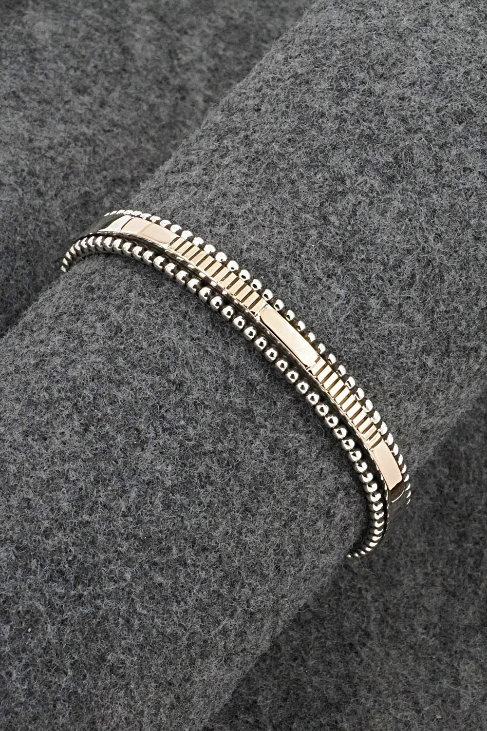 Sterling Silver and 14k Gold Bracelet - Jonathan Nez
