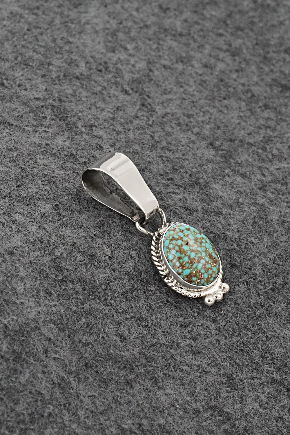 Turquoise & Sterling Silver Pendant - Rena Begay