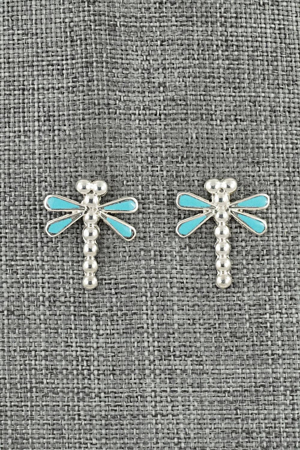 Turquoise & Sterling Silver Earrings - Emma Edaakie