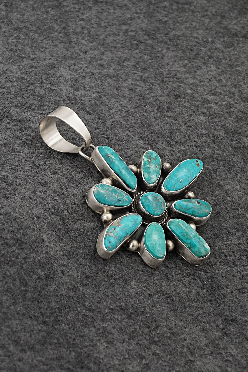 Turquoise & Sterling Silver Pendant - Kathleen Livingston
