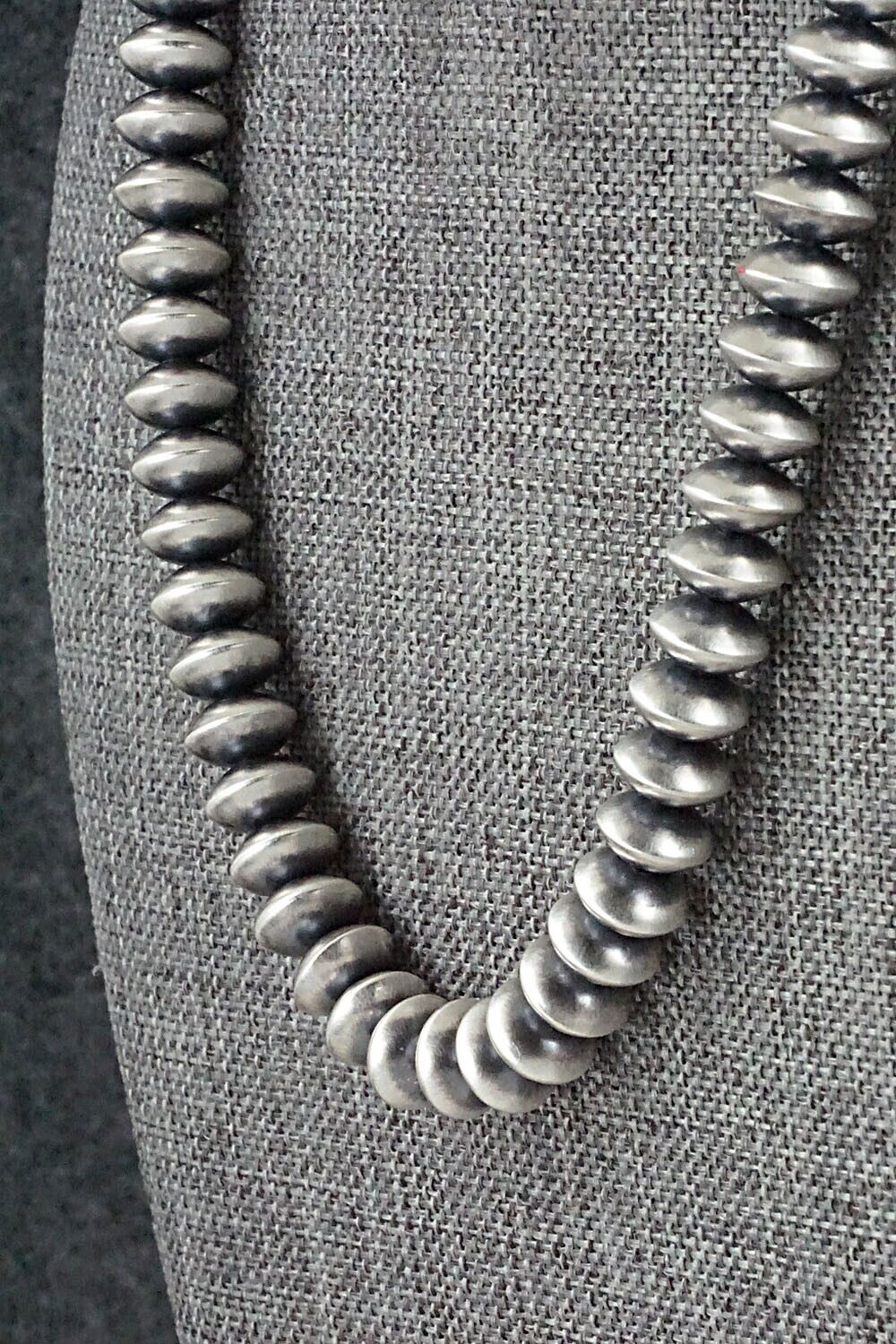 Sterling Silver Navajo Pearl Necklace 20" - Dorinda Mariano