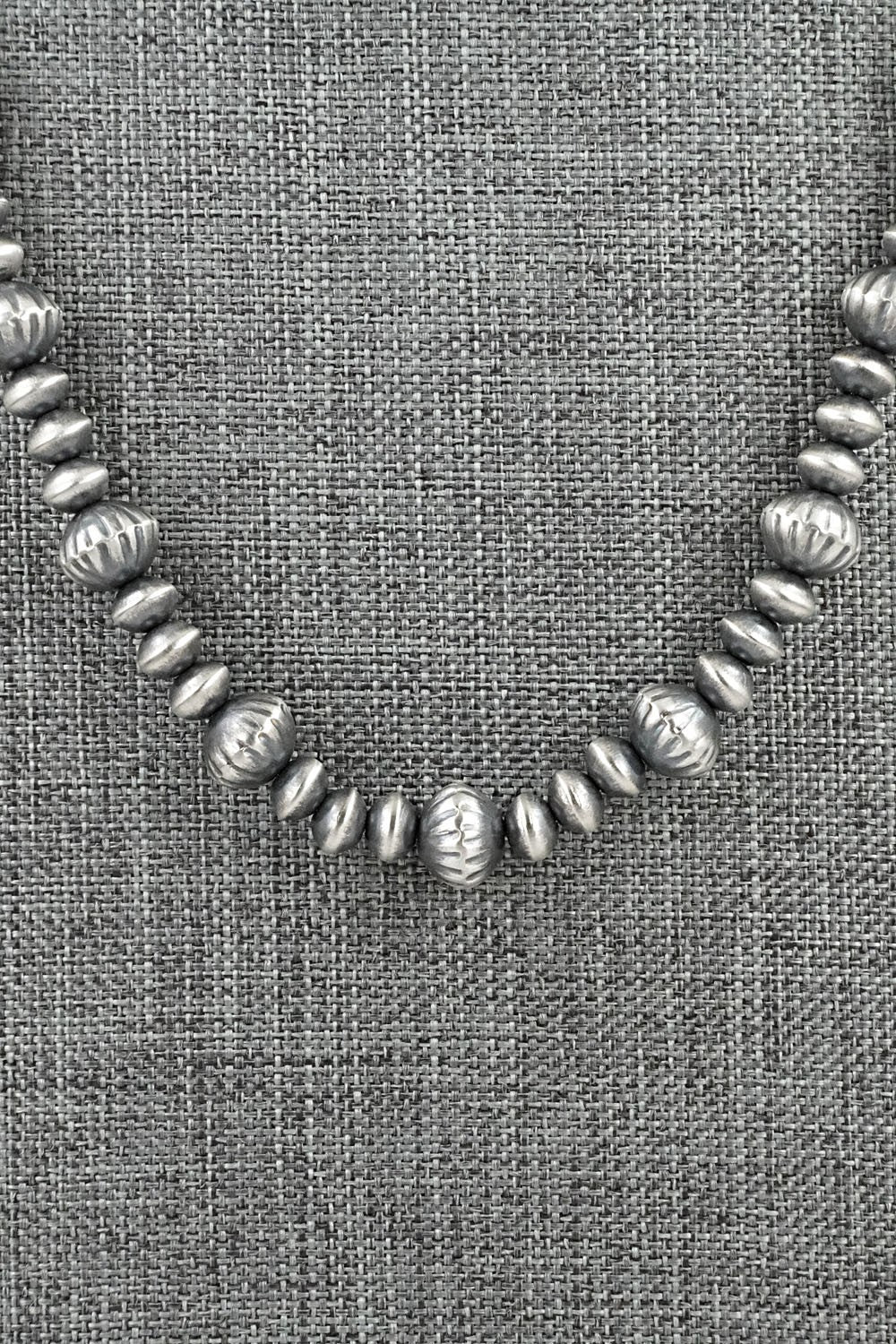 Sterling Silver Navajo Pearl Necklace 22" - Tonisha Haley
