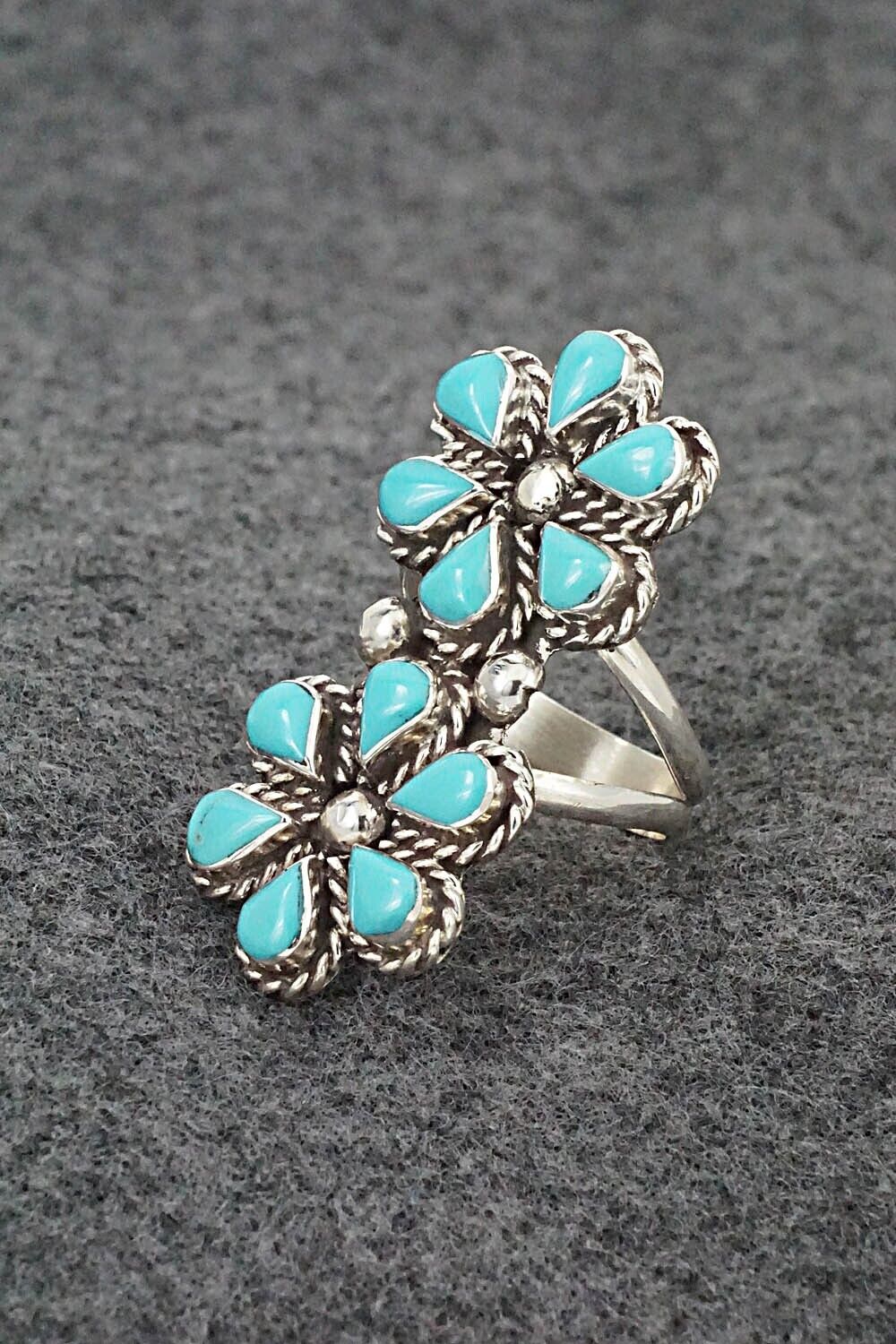 Turquoise & Sterling Silver Ring - Gina Dosedo - Size 7.5