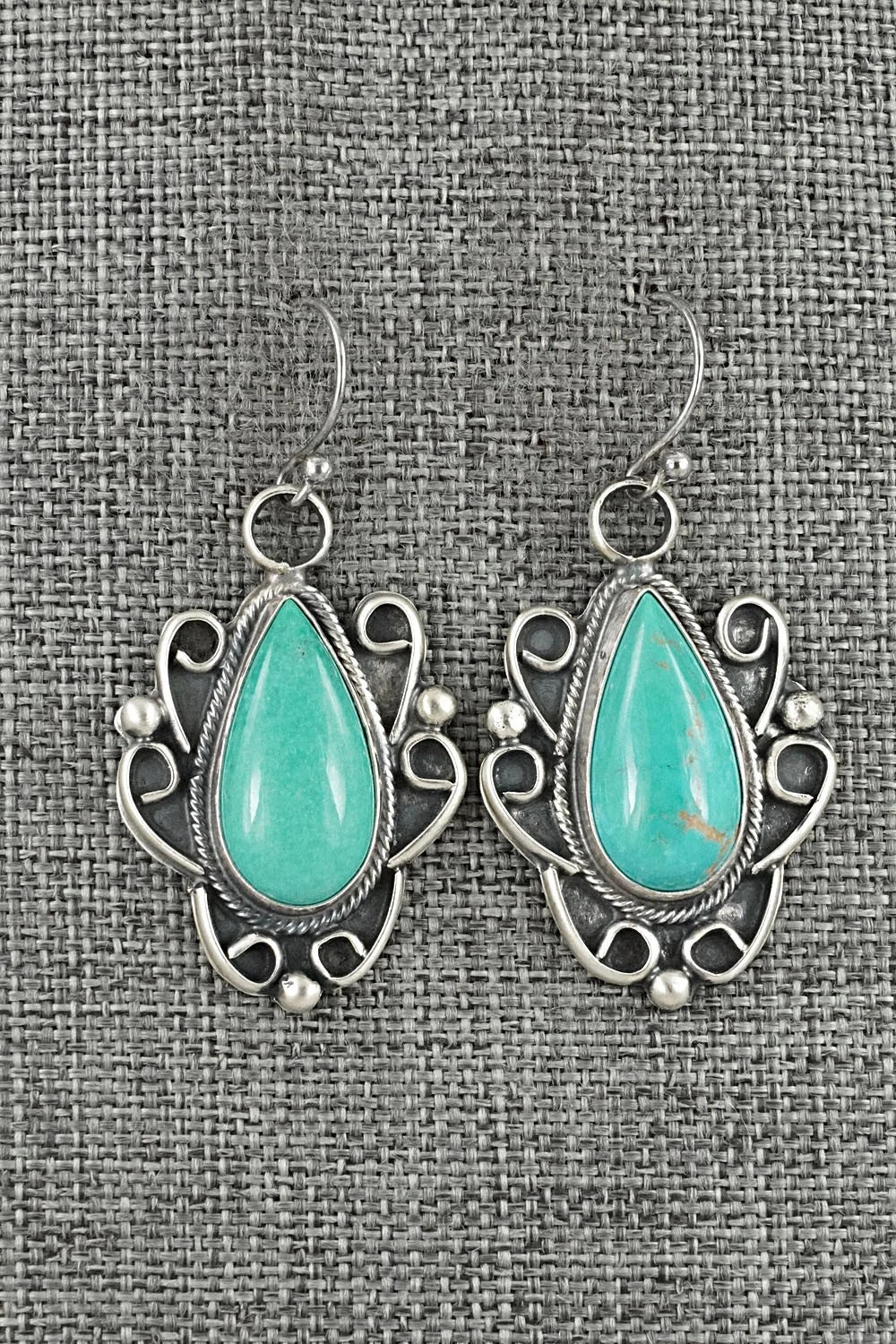 Turquoise & Sterling Silver Earrings - Kobe Martinez