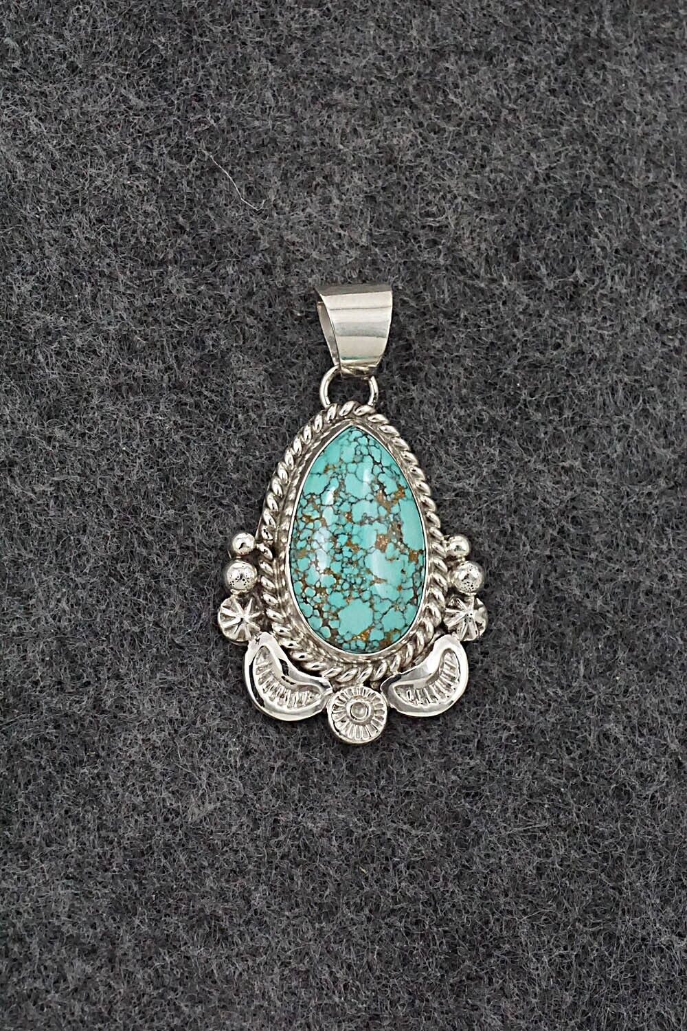 Turquoise & Sterling Silver Pendant - Ella Linkin