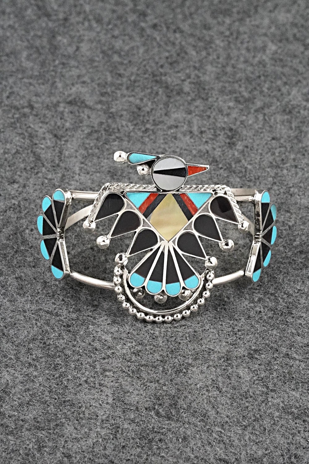 Multi-Stone & Sterling Silver Inlay Necklace Set - Adrian Wallace