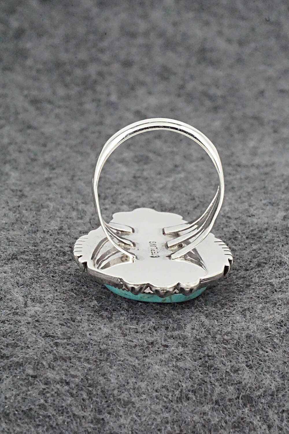 Turquoise & Sterling Silver Ring - Andrew Vandever - Size 7.25