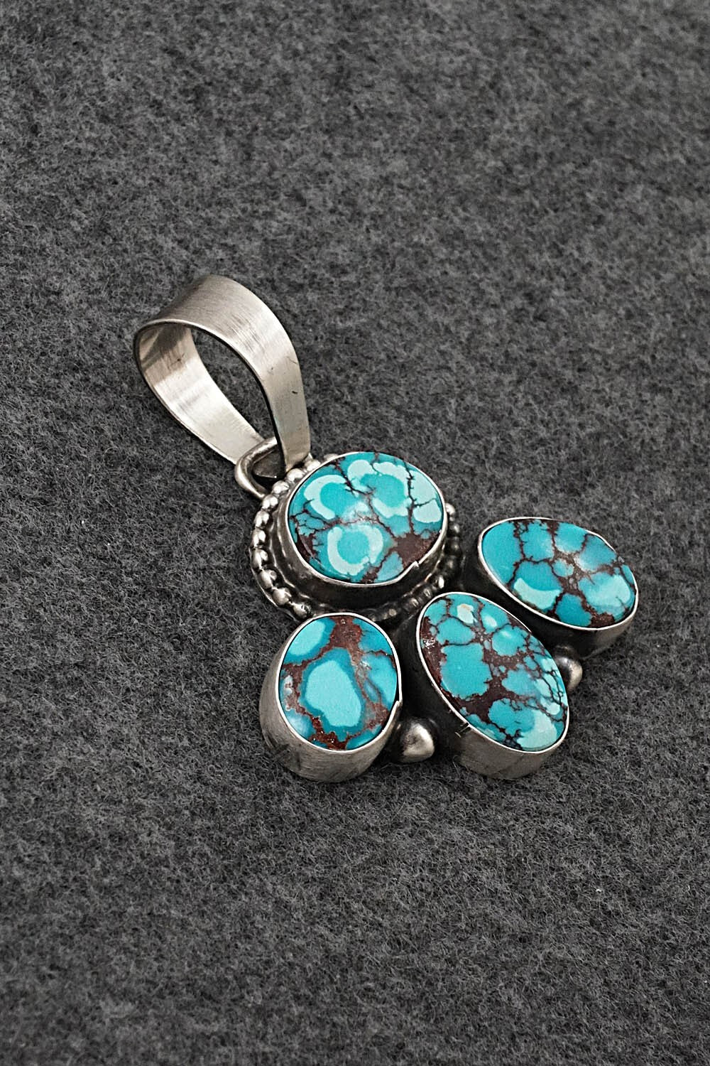 Turquoise & Sterling Silver Pendant and Earrings Set - Bobby Johnson