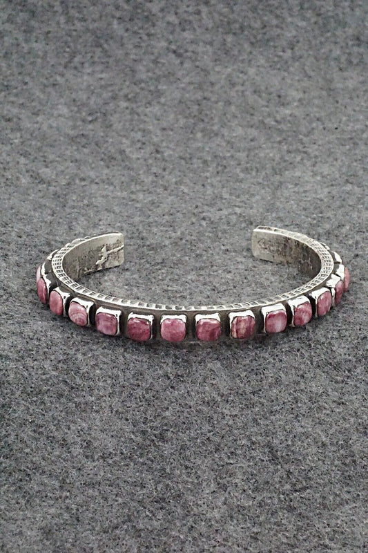 Spiny Oyster & Sterling Silver Bracelet - Ernest Rangel