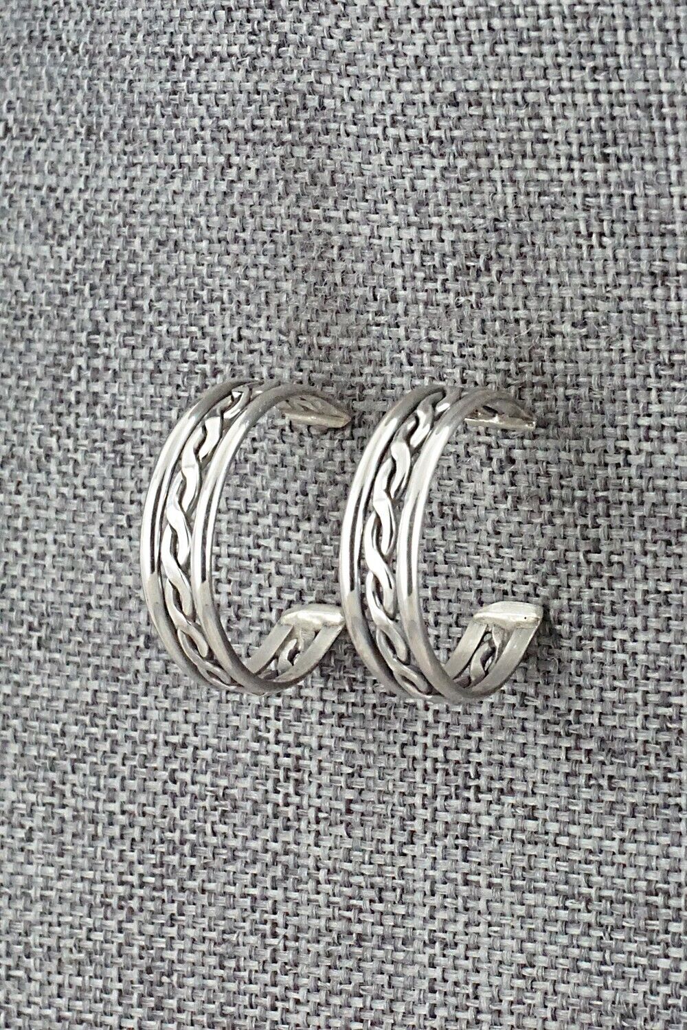 Sterling Silver Hoop Earrings - Caroline Tsosie