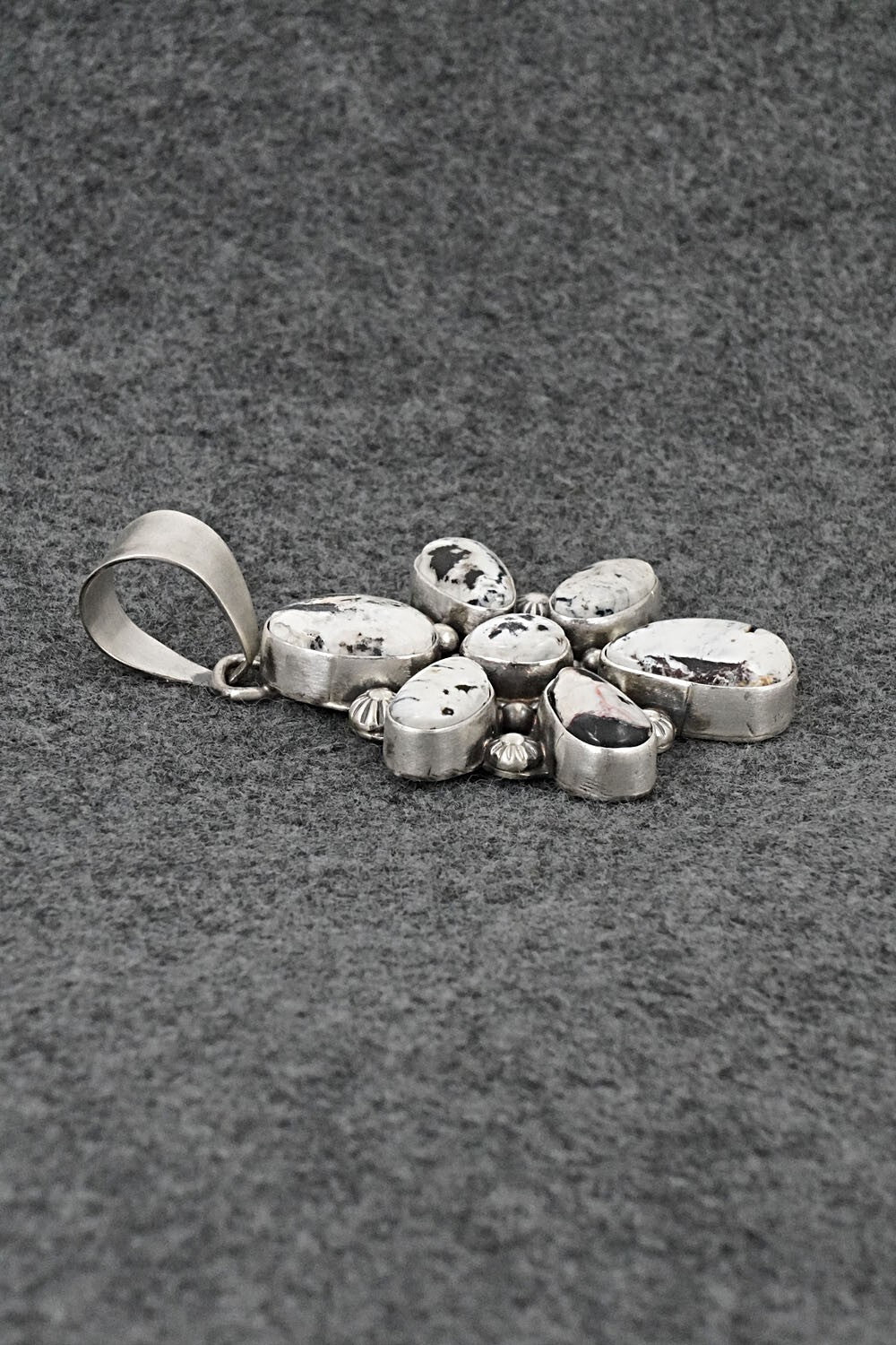 White Buffalo & Sterling Silver Pendant - Kathleen Livingston