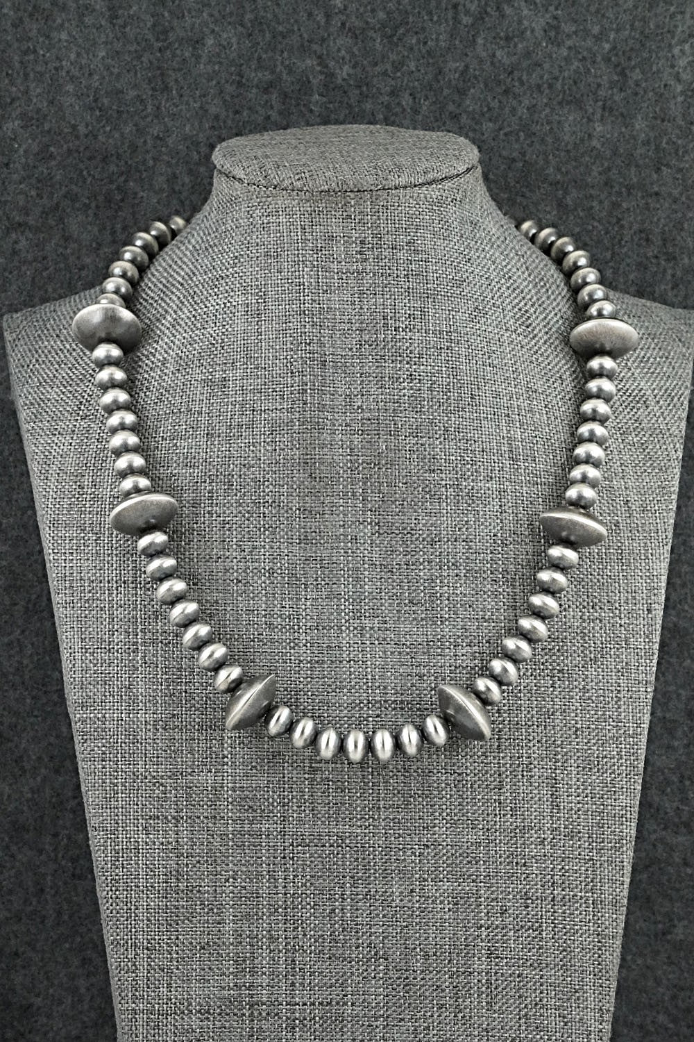 Sterling Silver Navajo Pearl Necklace 18" - Tonisha Haley