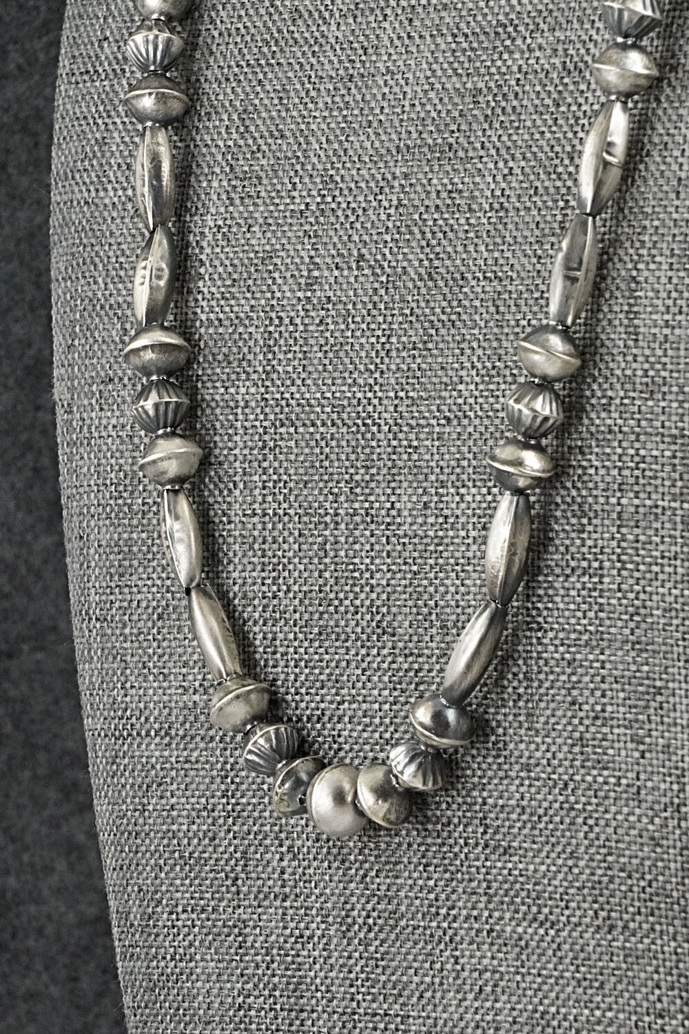 Sterling Silver Navajo Pearl Necklace 22" - Vintage