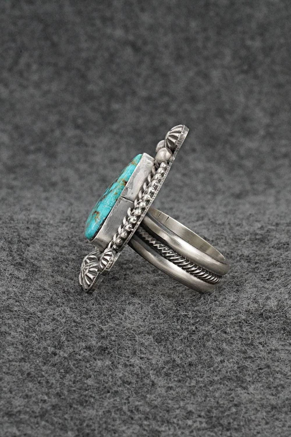 Turquoise & Sterling Silver Ring - Michael Calladitto - Size 7