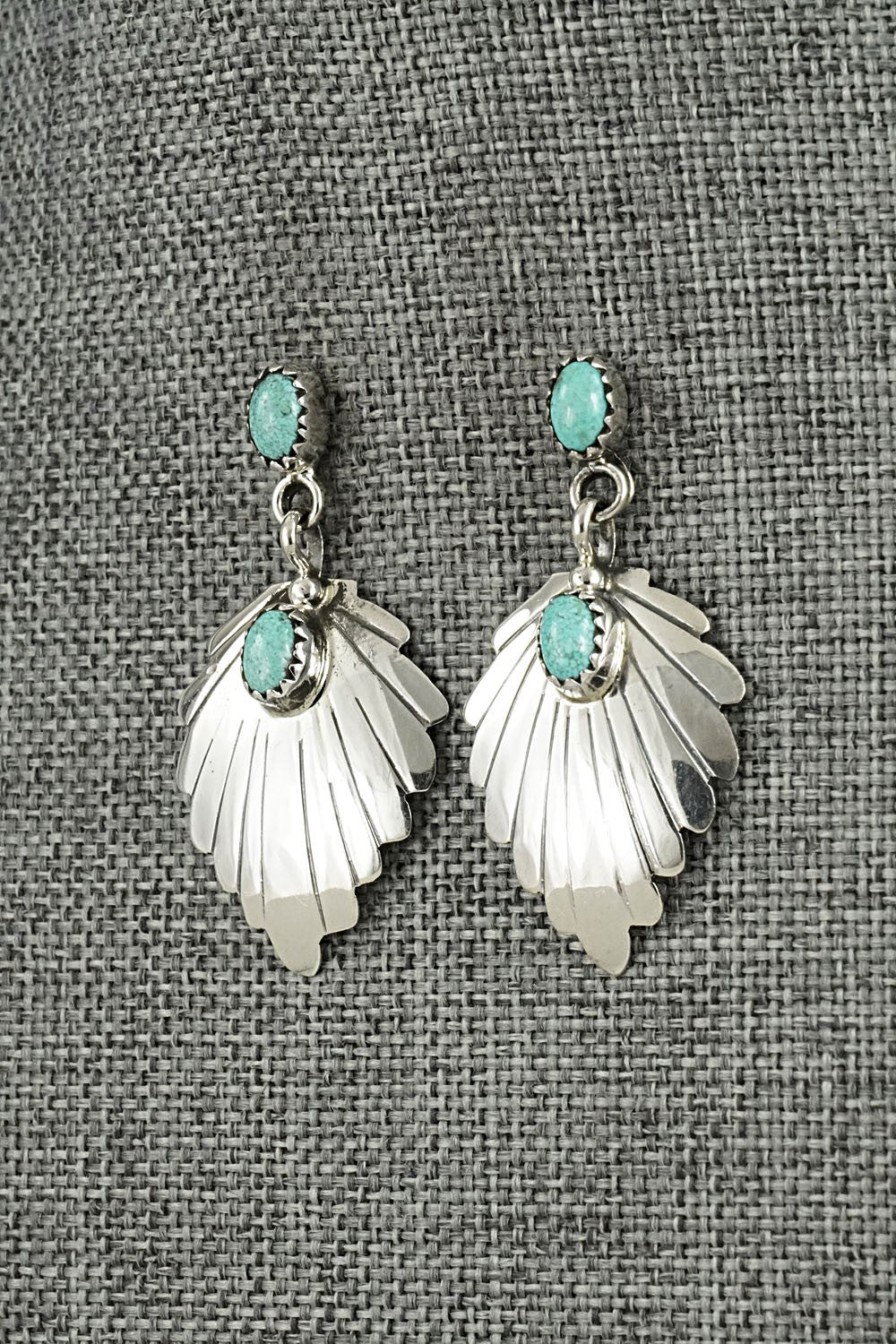 Turquoise & Sterling Silver Earrings - Genevieve Francisco
