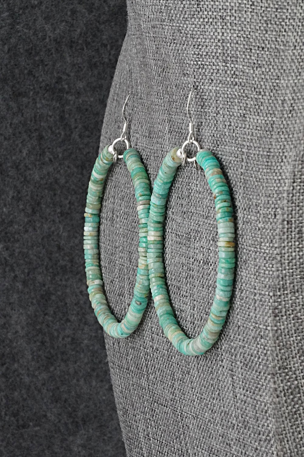 Turquoise & Sterling Silver Earrings - Doreen Jake