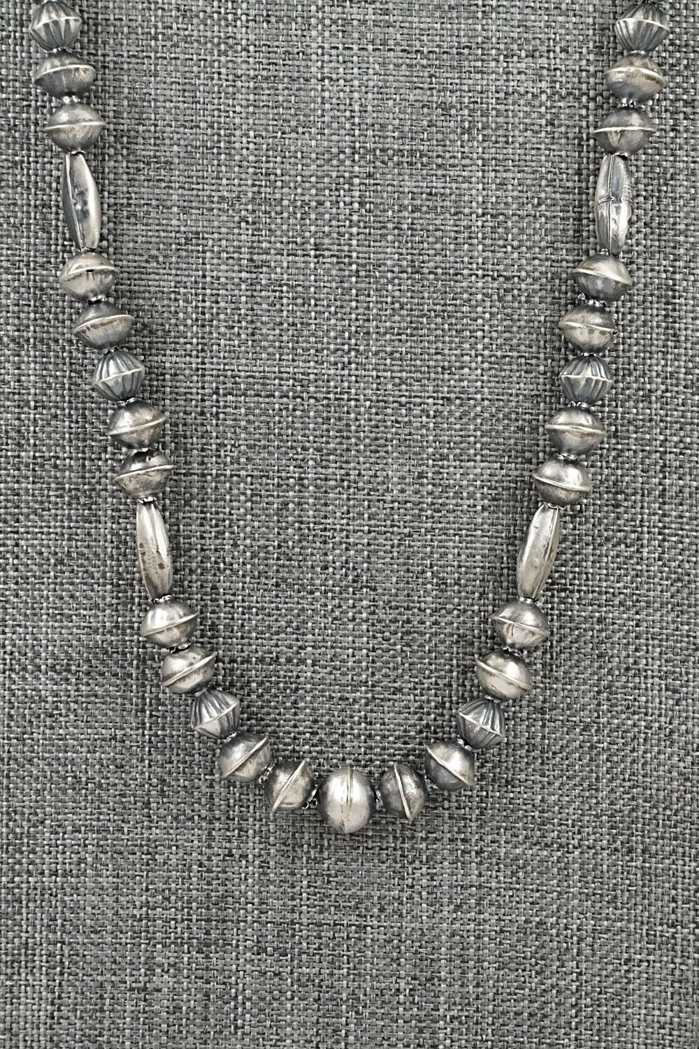 Sterling Silver Navajo Pearl Necklace 22" - Vintage