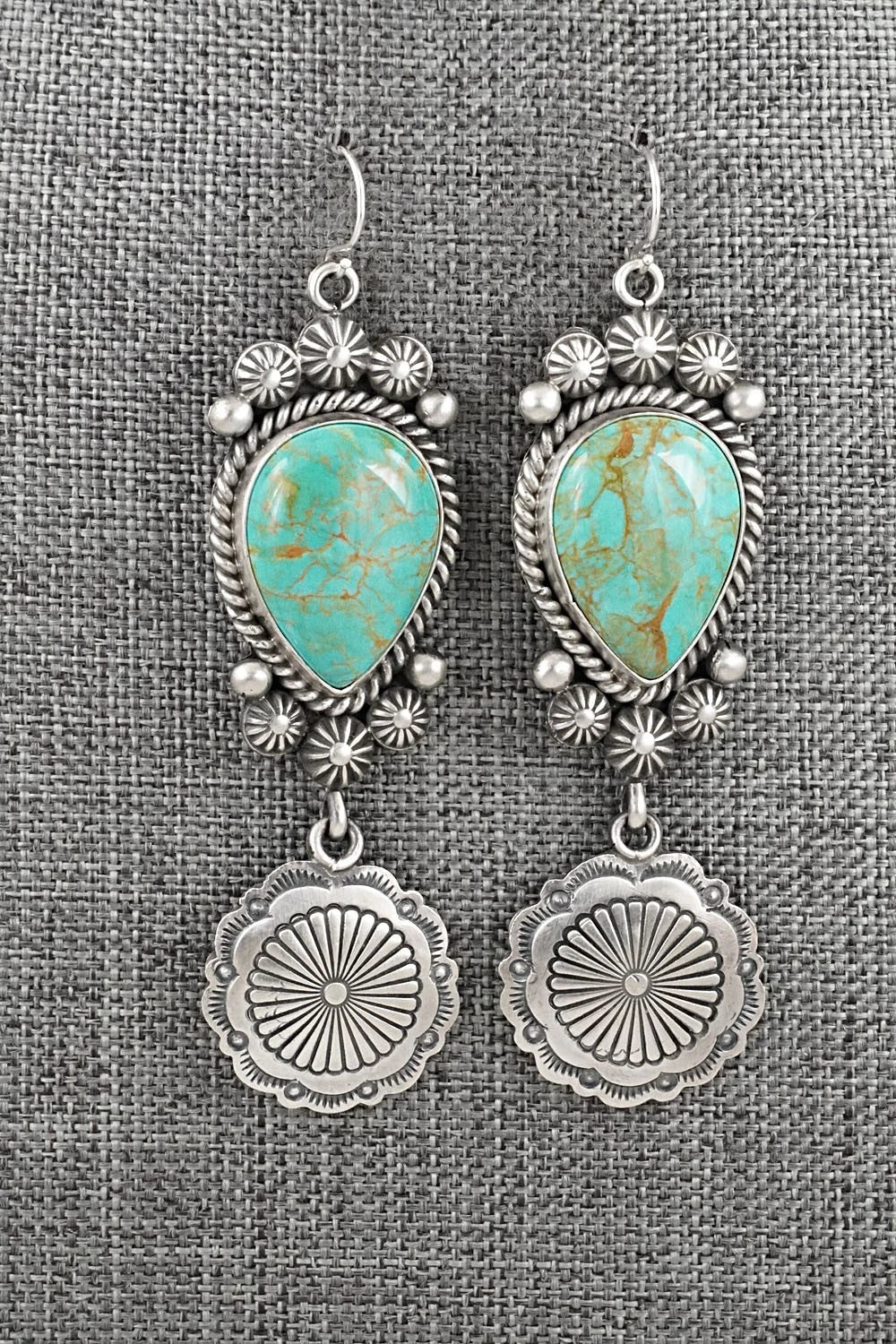 Turquoise & Sterling Silver Earrings - Michael Calladitto